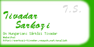 tivadar sarkozi business card